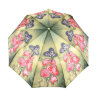 Зонт женский 3 сложения полуавтомат "Бабочки" 9 спиц 