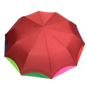 Зонт женский 3 сложения полуавтомат "Радужный" 9 спиц