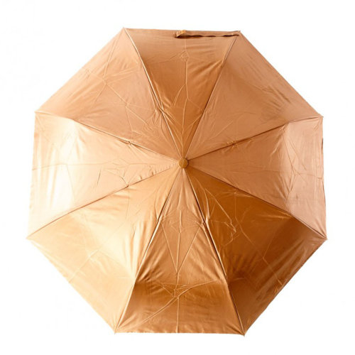 Зонт женский 3 сложения полуавтомат "Однотонные Серебро" полиэстер 8 спиц 